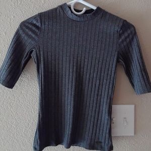 Hollister grey, ribbed top